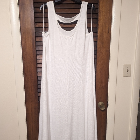 GAP cream colored floor length dress in extra large - Picture 5 of 7